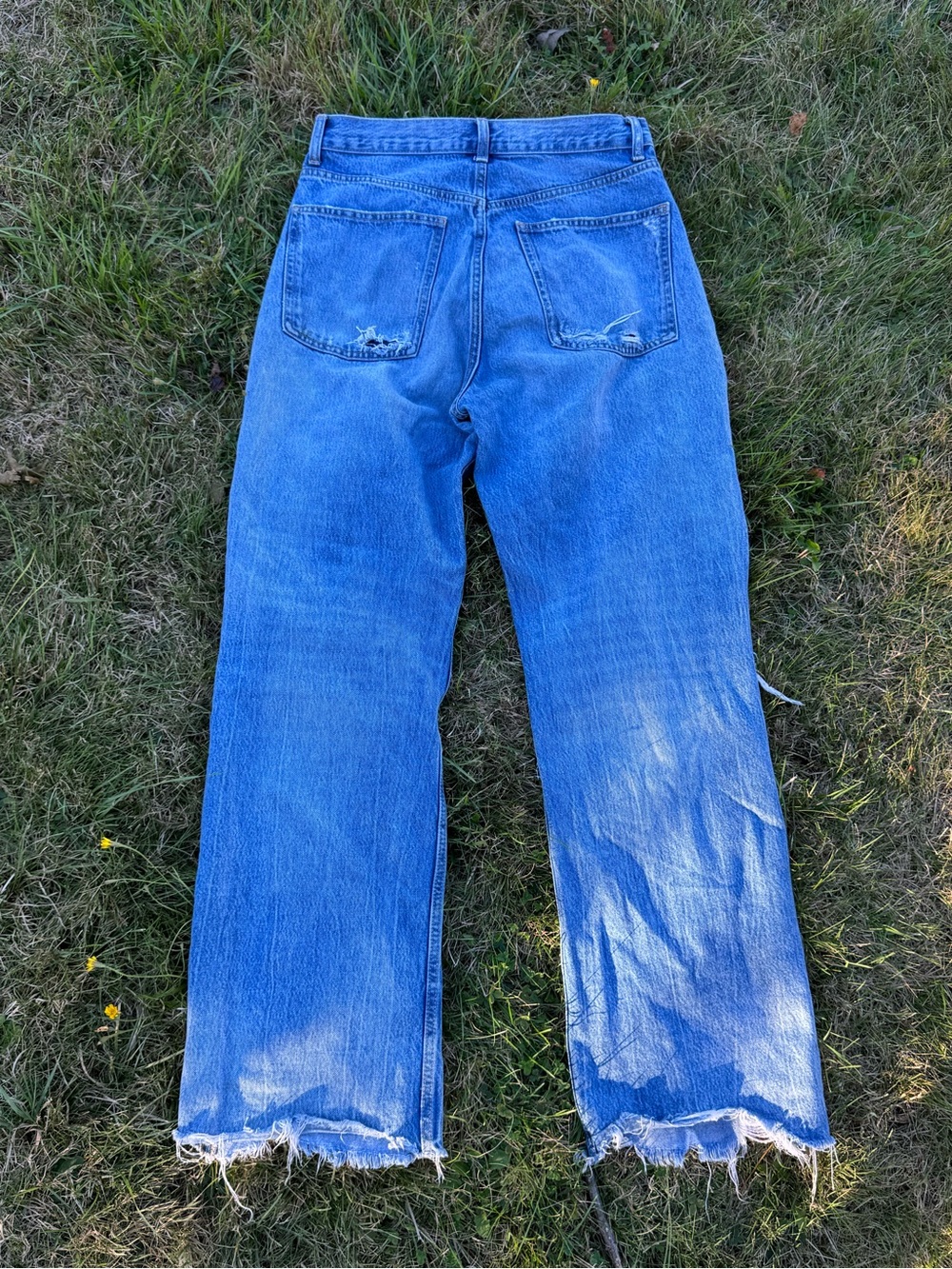 Zara RIPPED HIGH RISE TRF WIDE
LEG JEANS - Picture 3 of 5